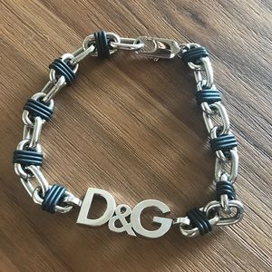 Dolce & Gabbana logo chain bracelet  rubber detail